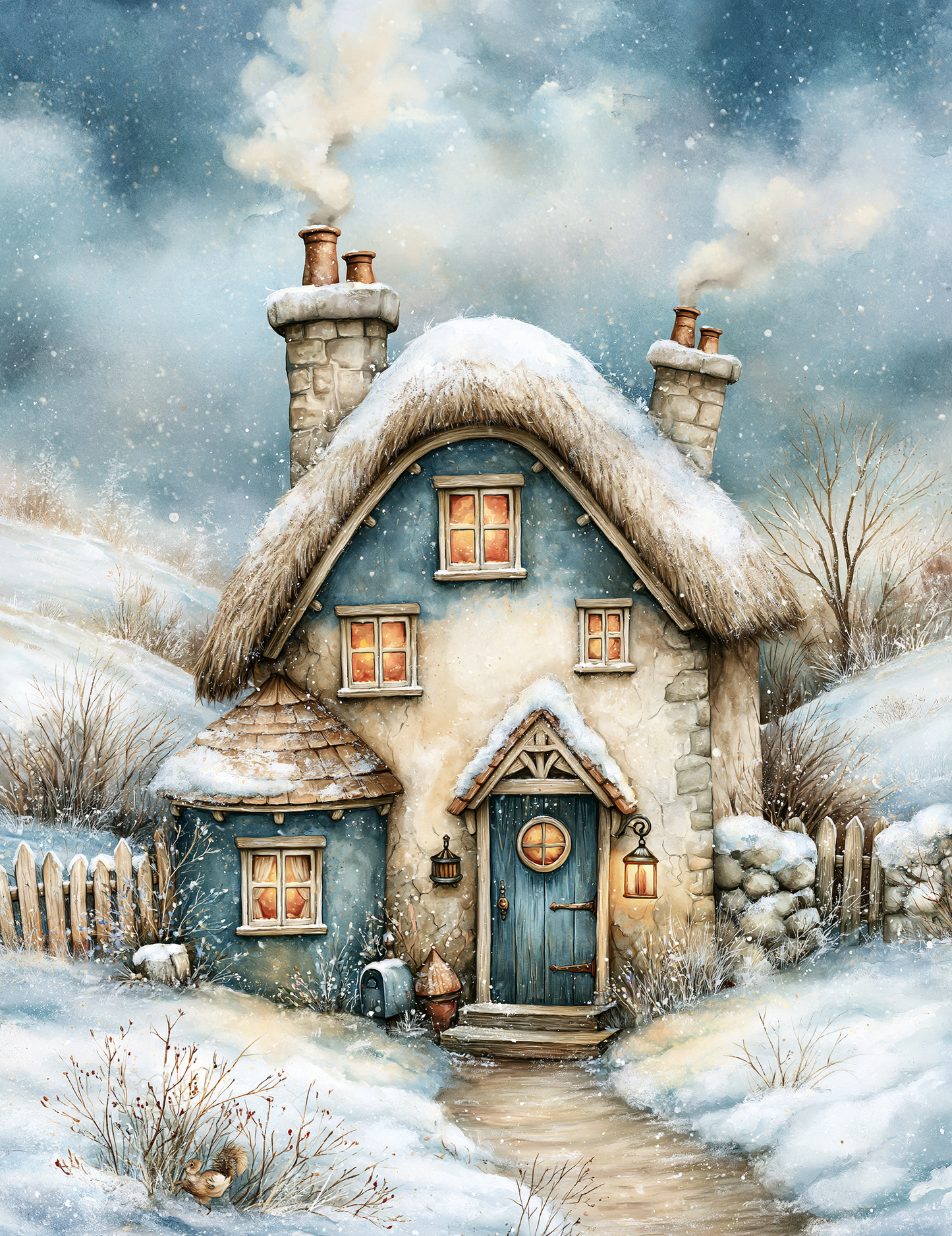 Midjourney V 8.1 Prompts for DUAL Whimsy Winter Digital Cards
