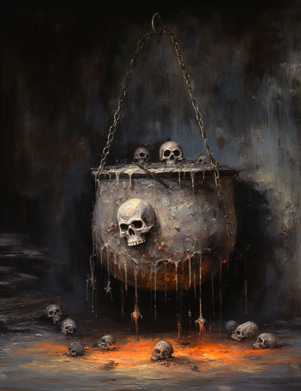 a cauldron Midjourney Prompts For Dark Academia Apothecary Digital Papers