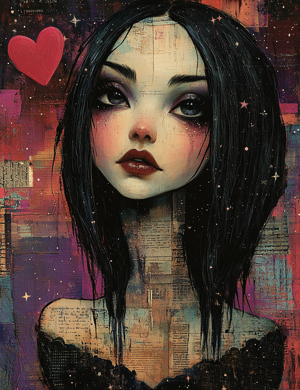 Midjourney Prompts for Dark Romance Junk Journal Pages