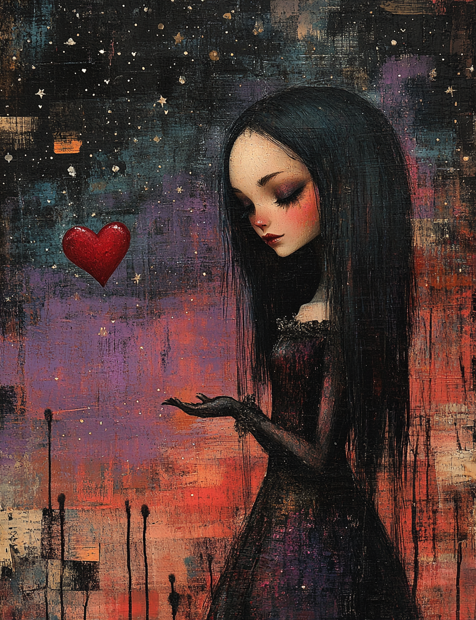 Midjourney Prompts for Dark Romance Junk Journal Pages