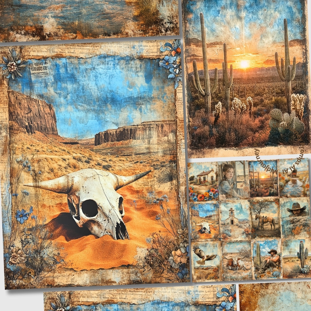 Midjourney v6 Prompts for Desert Ephemera Western Cowboy Pages