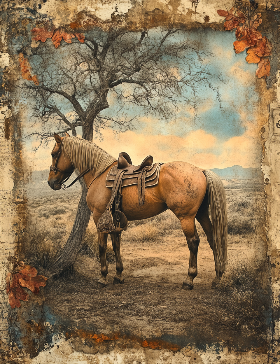 Midjourney v6 Prompts for Desert Ephemera Western Cowboy Pages