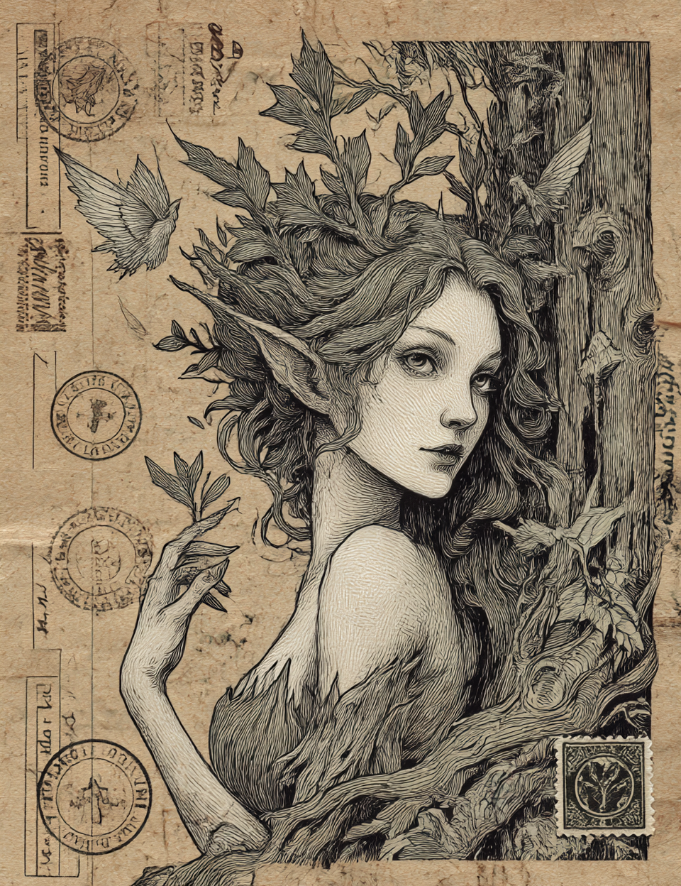 Midjourney V7 Prompts for Dragon Mythical Creatures Junk Journals