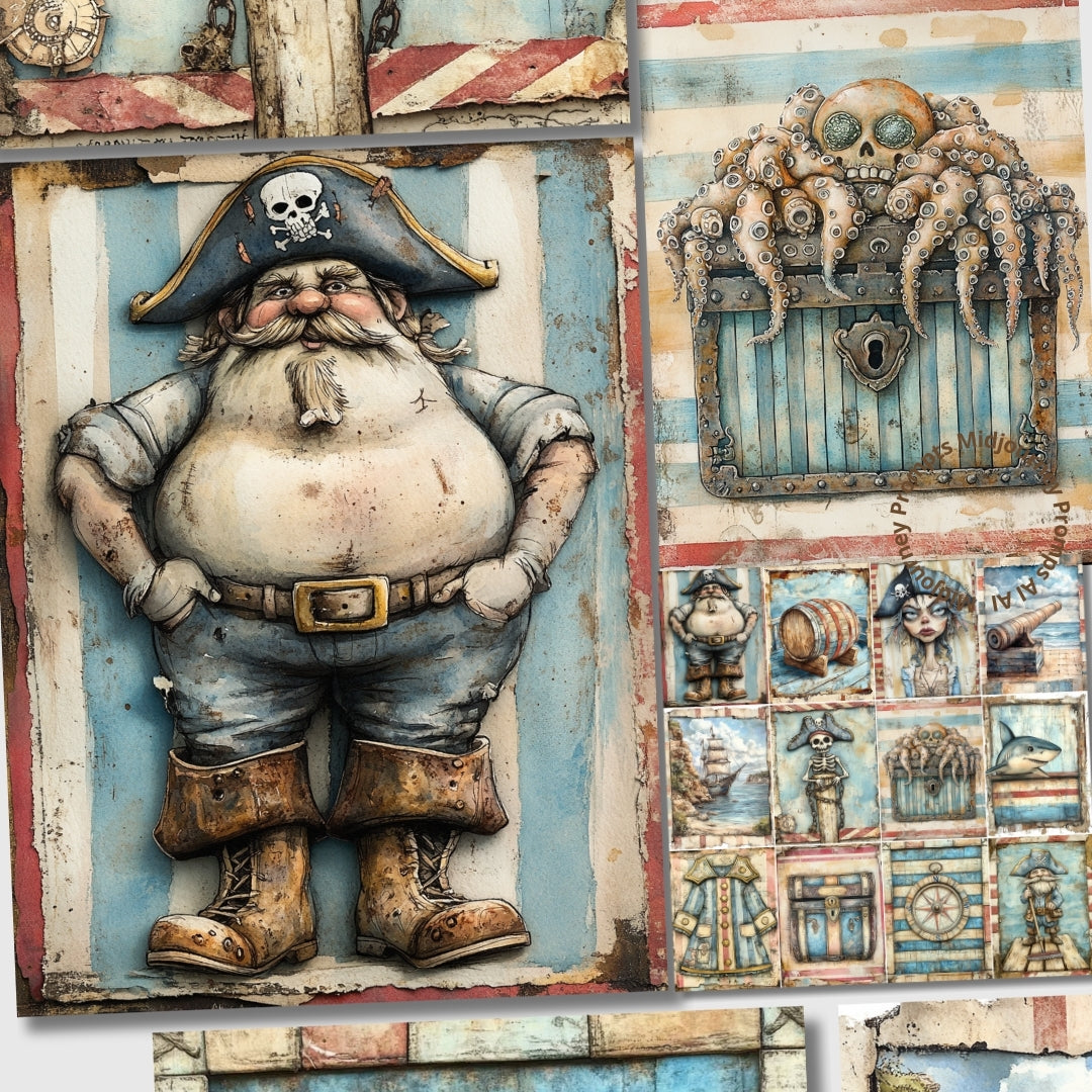Midjourney Prompts for Cute Childrens Pirate Page Illustrations