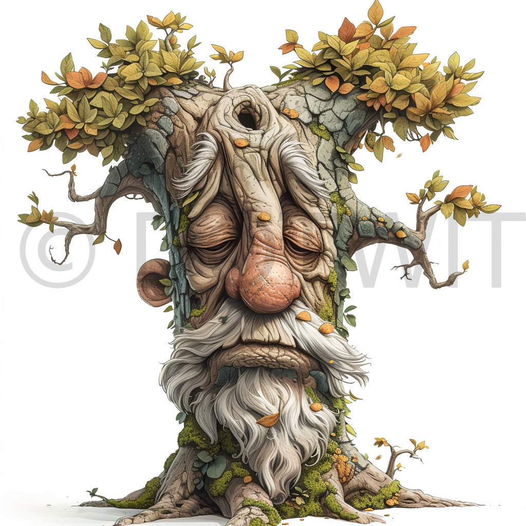 a cute elder ent garden clipart