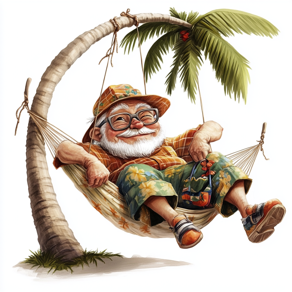 Midjourney Prompts for Old Ladies Beach Clipart Summer Grandpas
