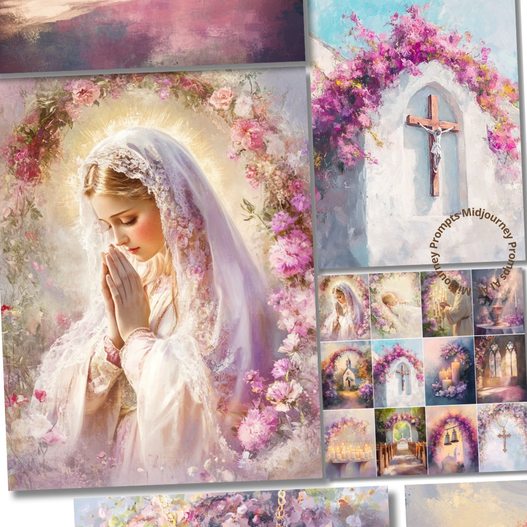 Midjourney Guide Prompts for Mystic Faith Junk Journal Pages