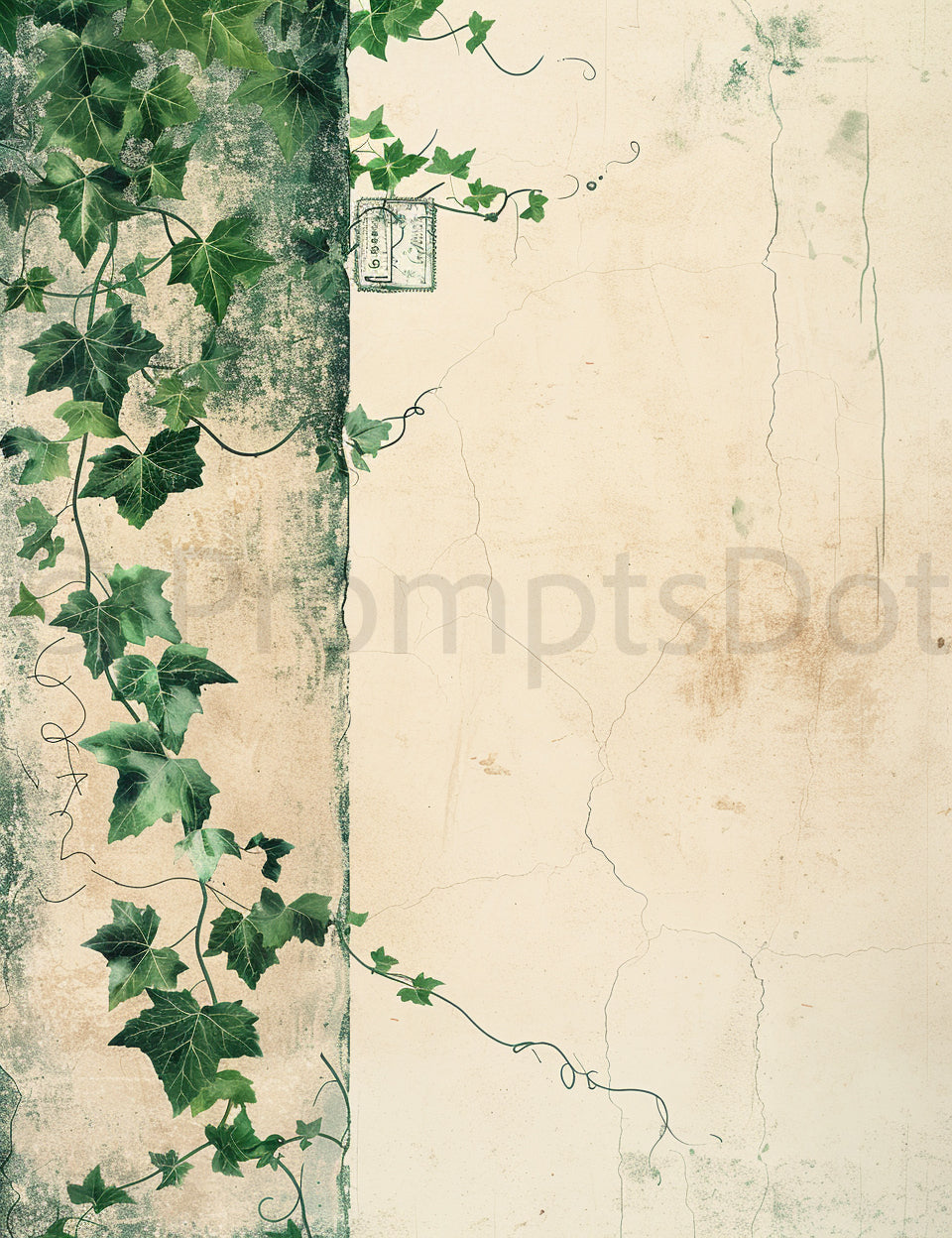 ivy plant Floral Junk Journals Papers