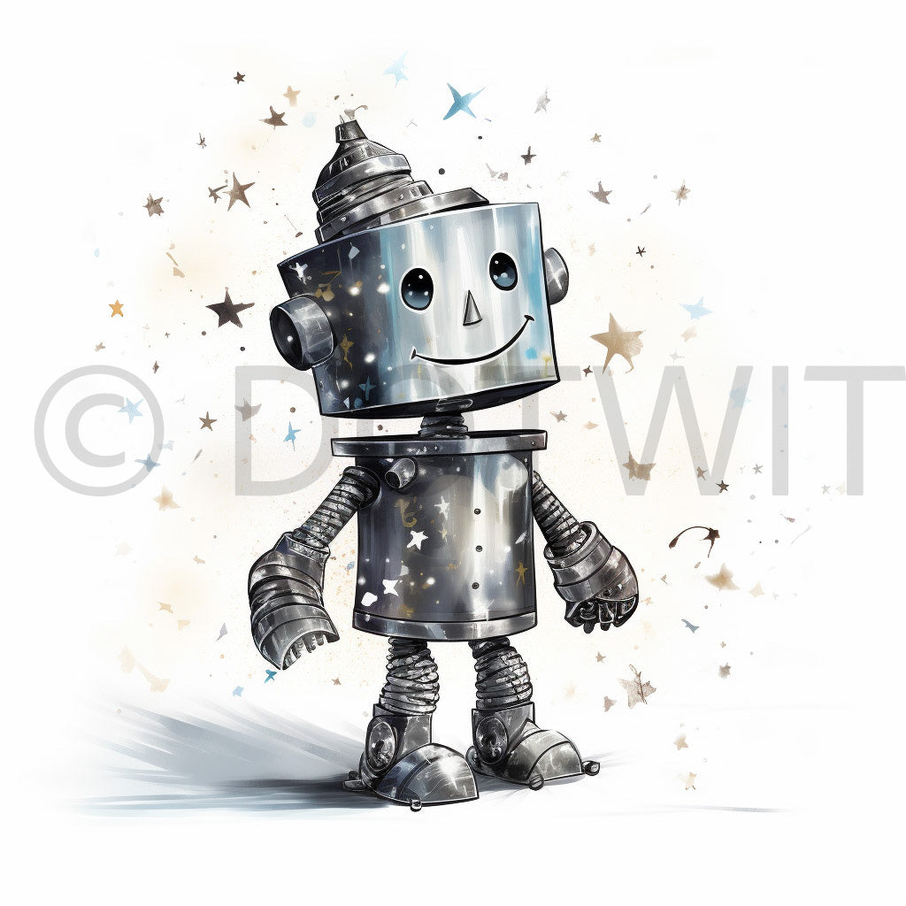 a fantasy fairytale silver man Fantasy Fairytale Digital Clipart and Midjourney Prompt Commercial Use