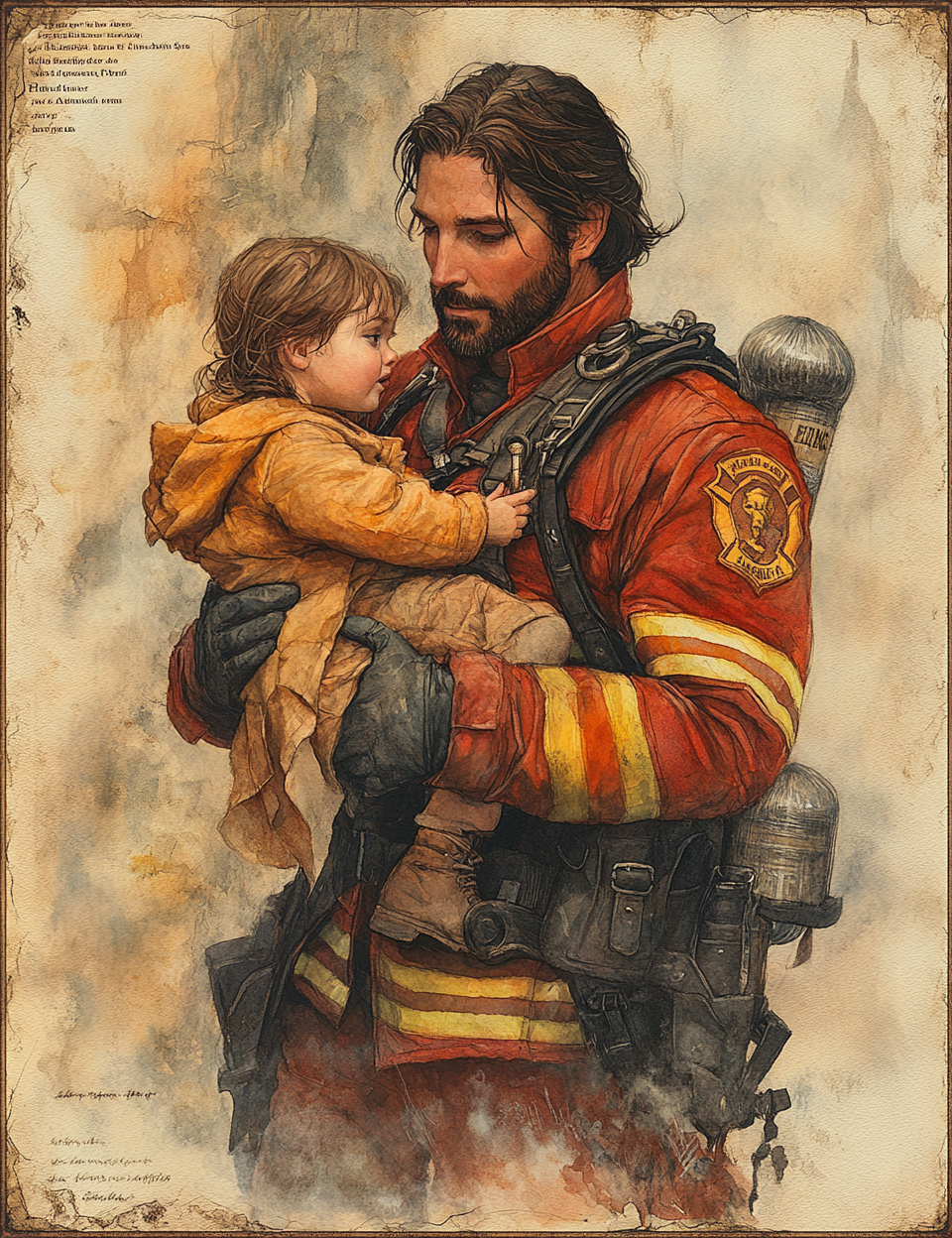 Midjourney Prompts for Firemen Firefighters Junk Journals