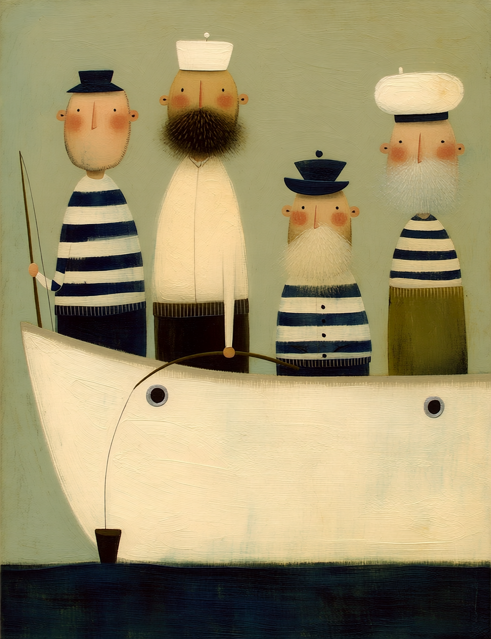Midjourney NIJI Prompts for Vintage Fisherman Tales Ephemera Pages