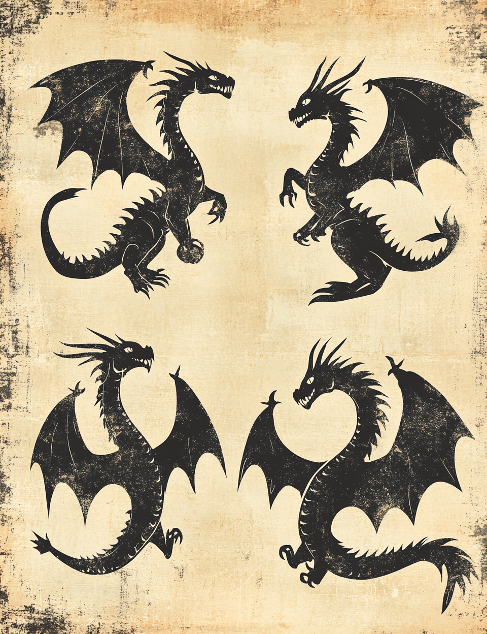 Midjourney Prompts for Forgotten Prophecies Distressed Pages