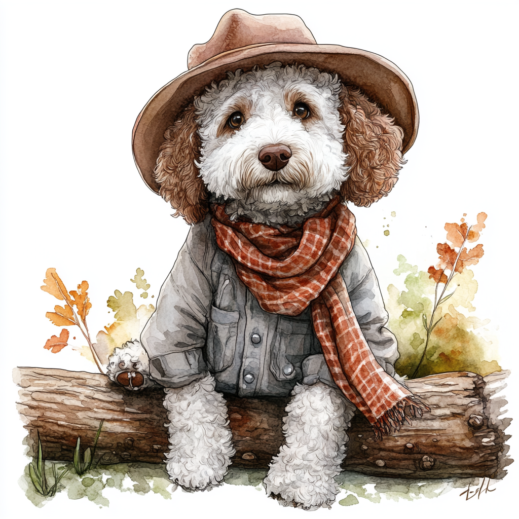 Midjourney Prompts for Funny Travel Dogs in Cute Places Clipart