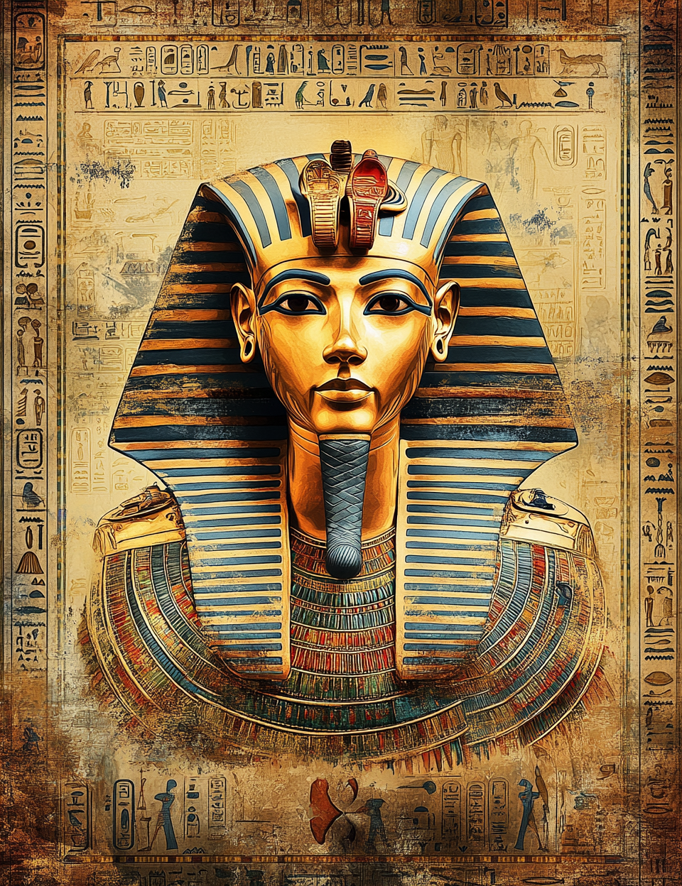 Midjourney Prompts for Gold Ancient Egypt Junk Journal Kit