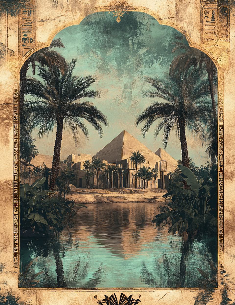 Midjourney Prompts for Gold Ancient Egypt Junk Journal Kit