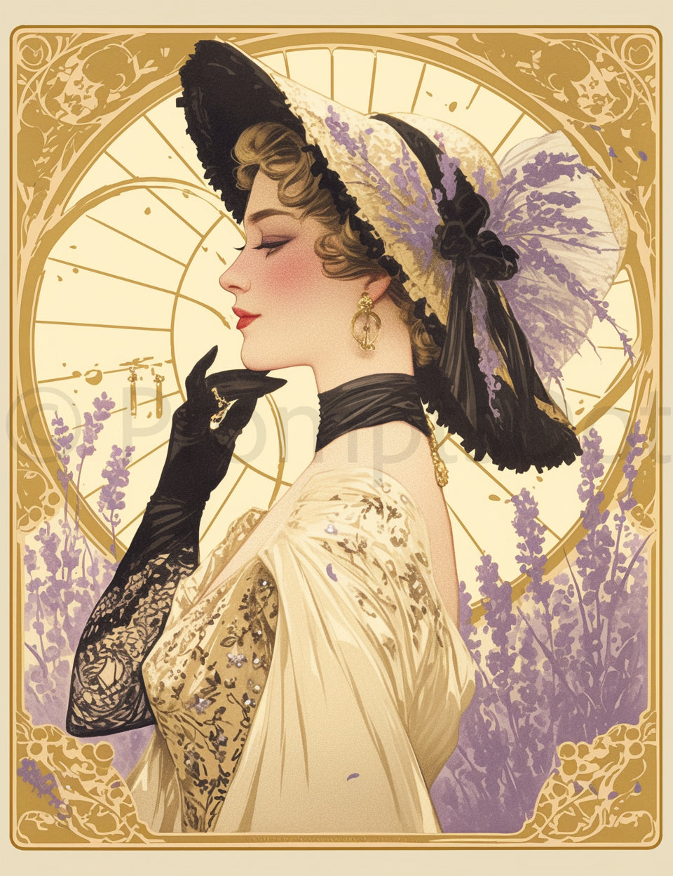 fashion model Midjourney Prompts For French Vintage Ephemera Ads