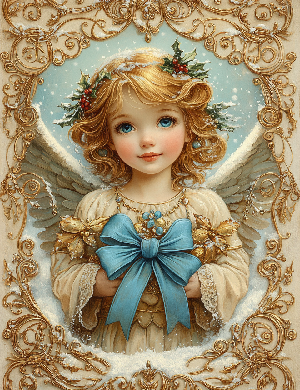 Midjourney Prompts for Gold Christmas Luxury Illustrations