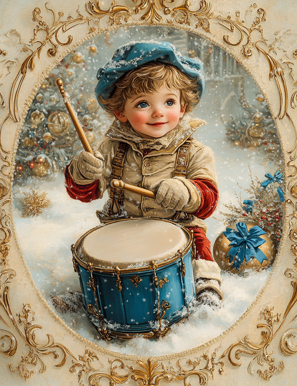 Midjourney Prompts for Gold Christmas Luxury Illustrations