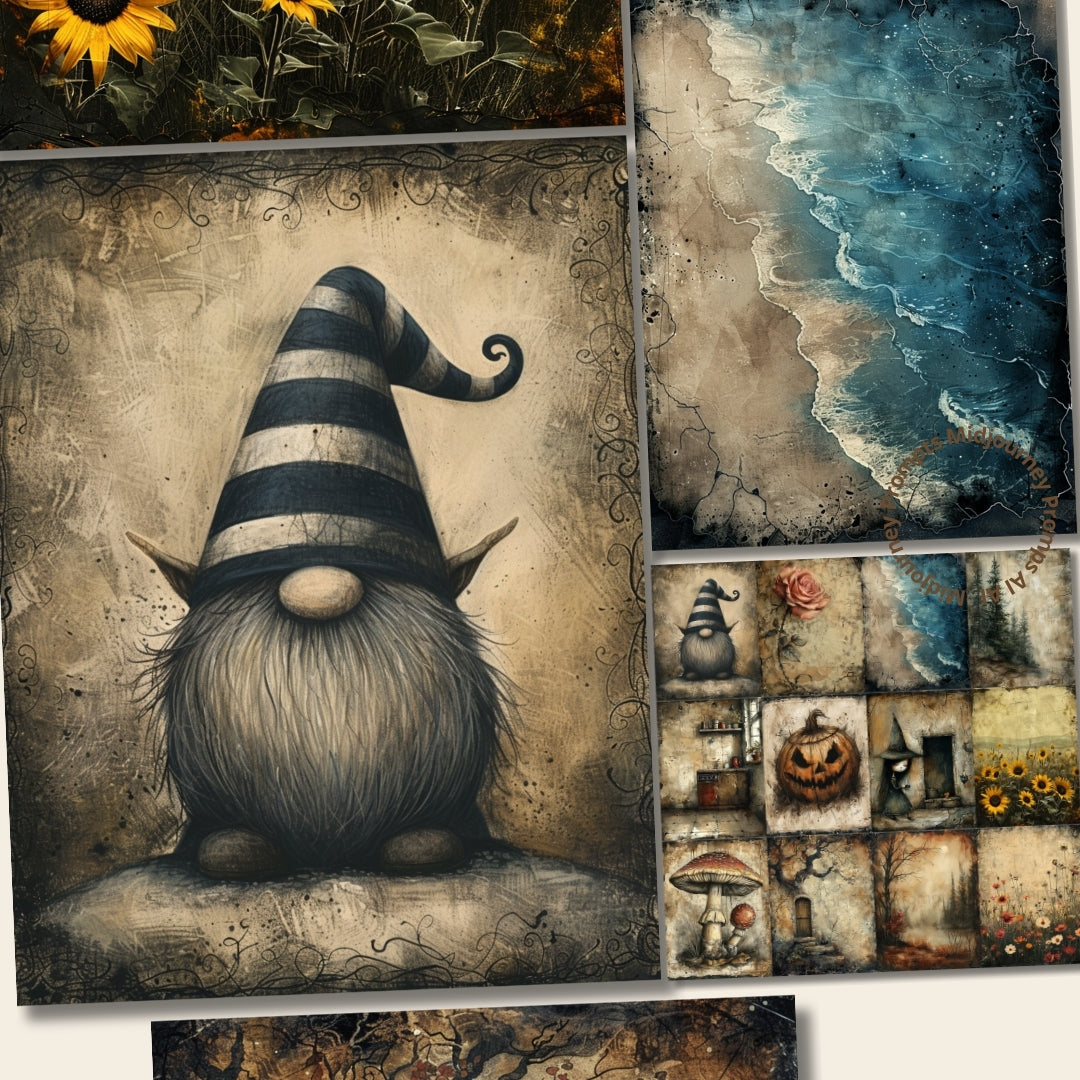 Midjourney Prompts For Gothic Framed Junk Journal Pages