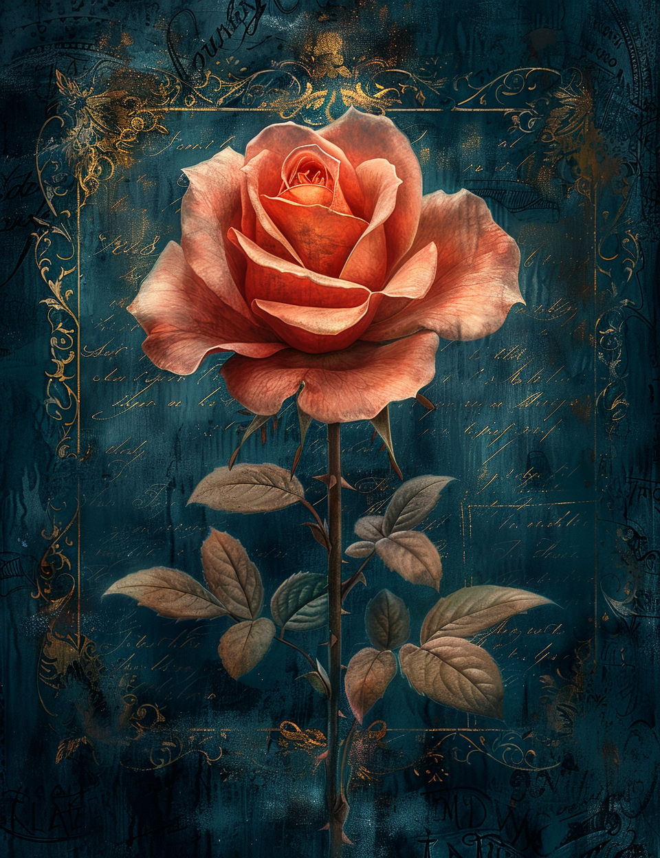 gothic pink rose