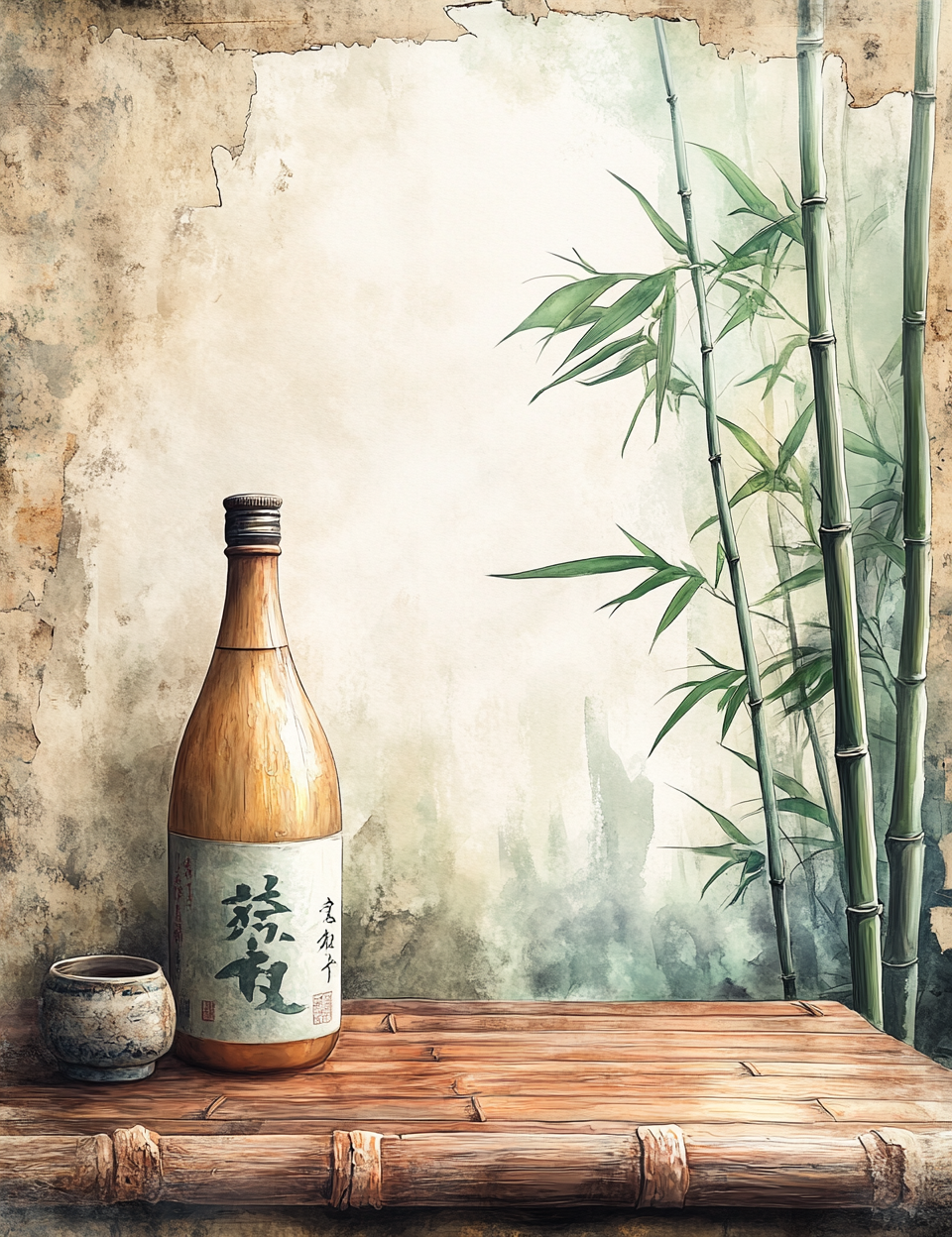 Midjourney Prompts for Green Bamboo Japanese Illustrations