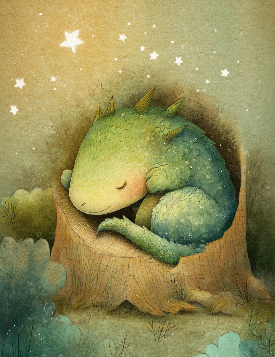 Midjourney V7 Prompts for Green Sparkling Woodland Magic Forest