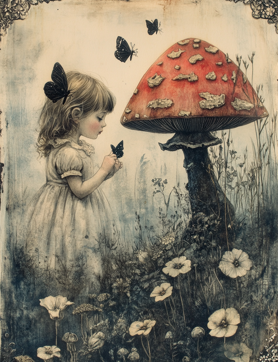 Midjourney Prompts for Grungy Forest Junk Journal Pages