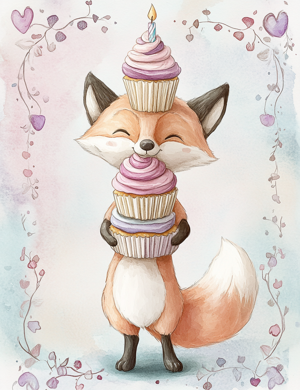 Midjourney Prompts for Happy Birthday Pastel Cards And Pages