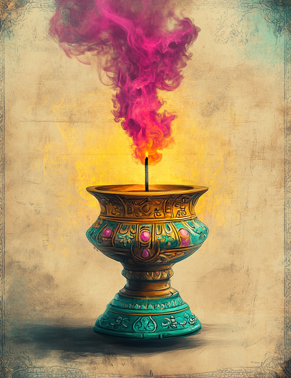Midjourney V 6.1 Prompts for Indian Sacred Boho Goddess Pages