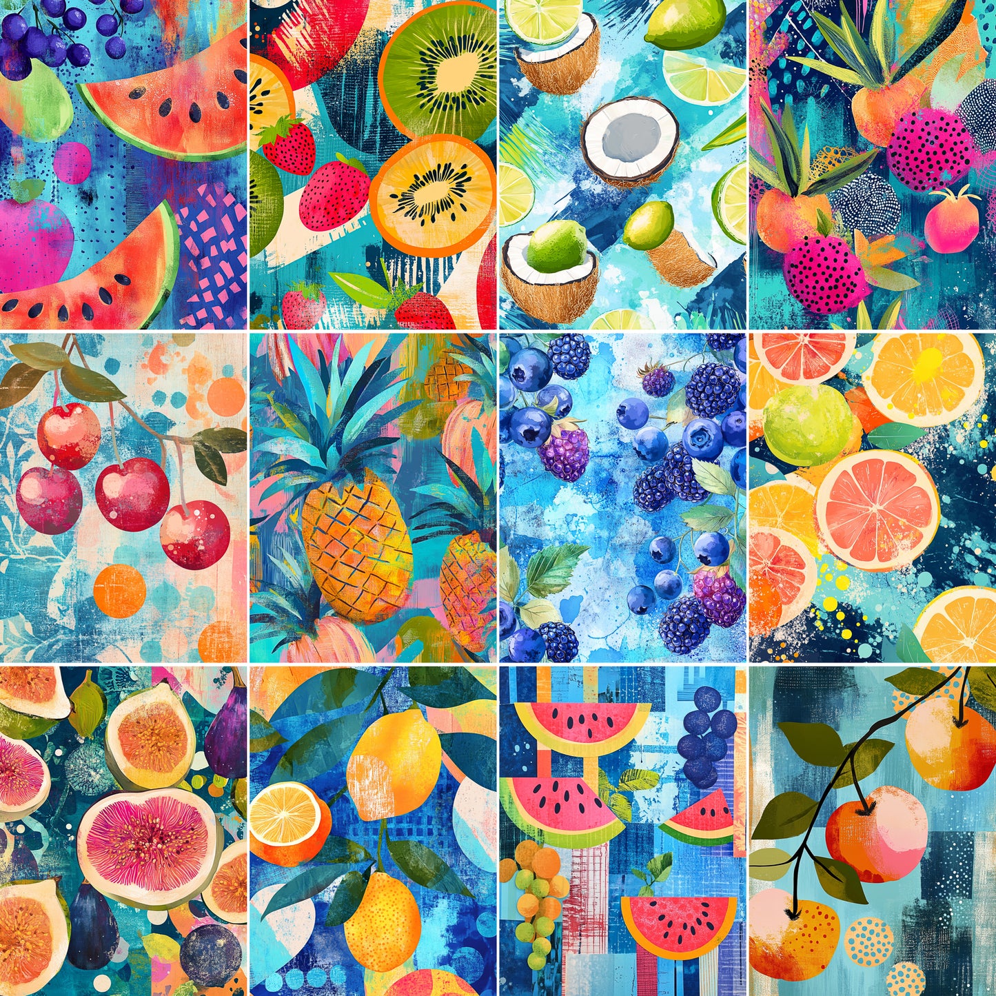 Midjourney Prompts for Juicy Fruits Scrapbook Junk Journal Kit