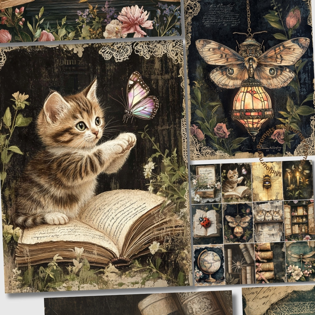 Midjourney Prompts for Library of Curiosities Bugs Dreams