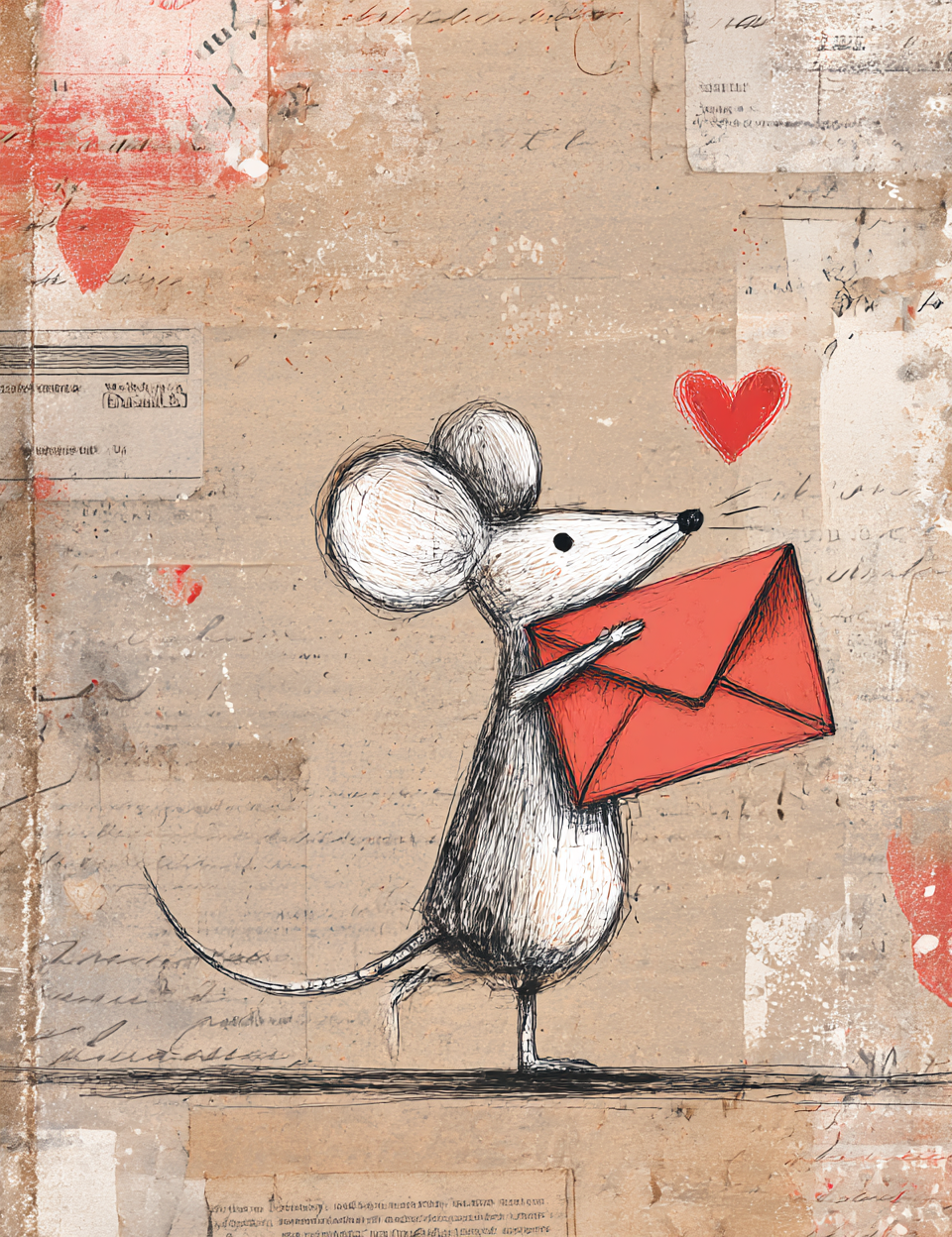 Midjourney V 7 Prompts for Love is in the Air Junk Journal Pages