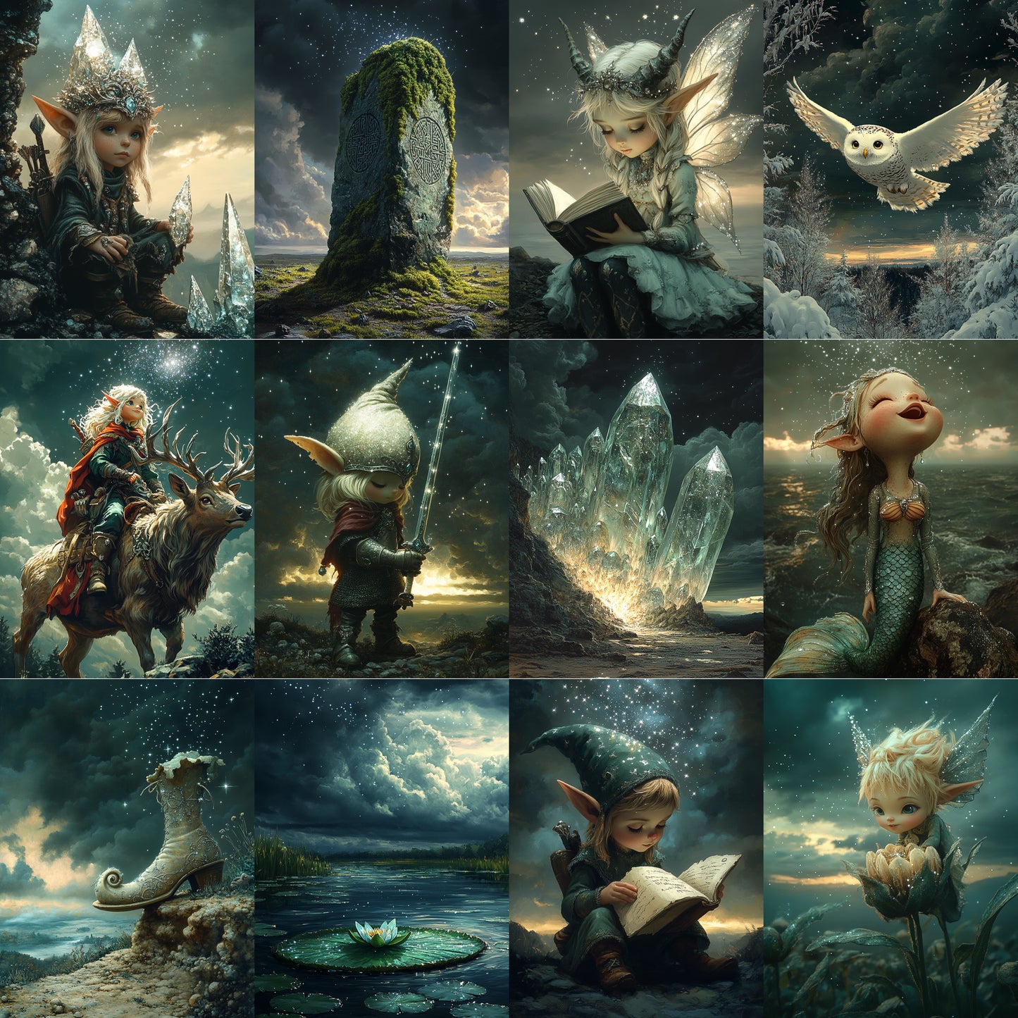 Midjourney Prompts for Magic Enchanted Medieval Forest Wall Art