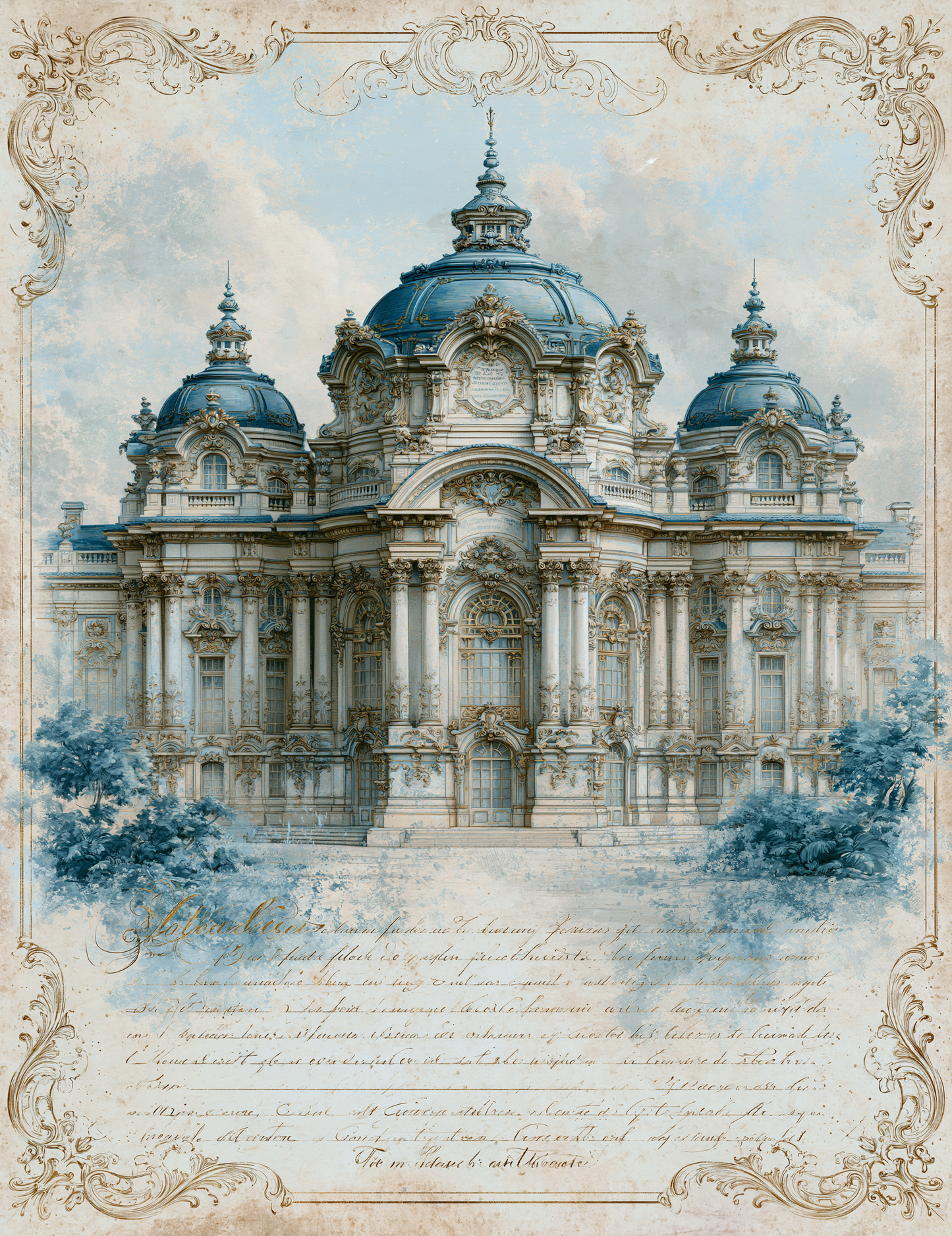 Midjourney V 8.1 Prompts for Marie Antoinette Elegance Journal Pages