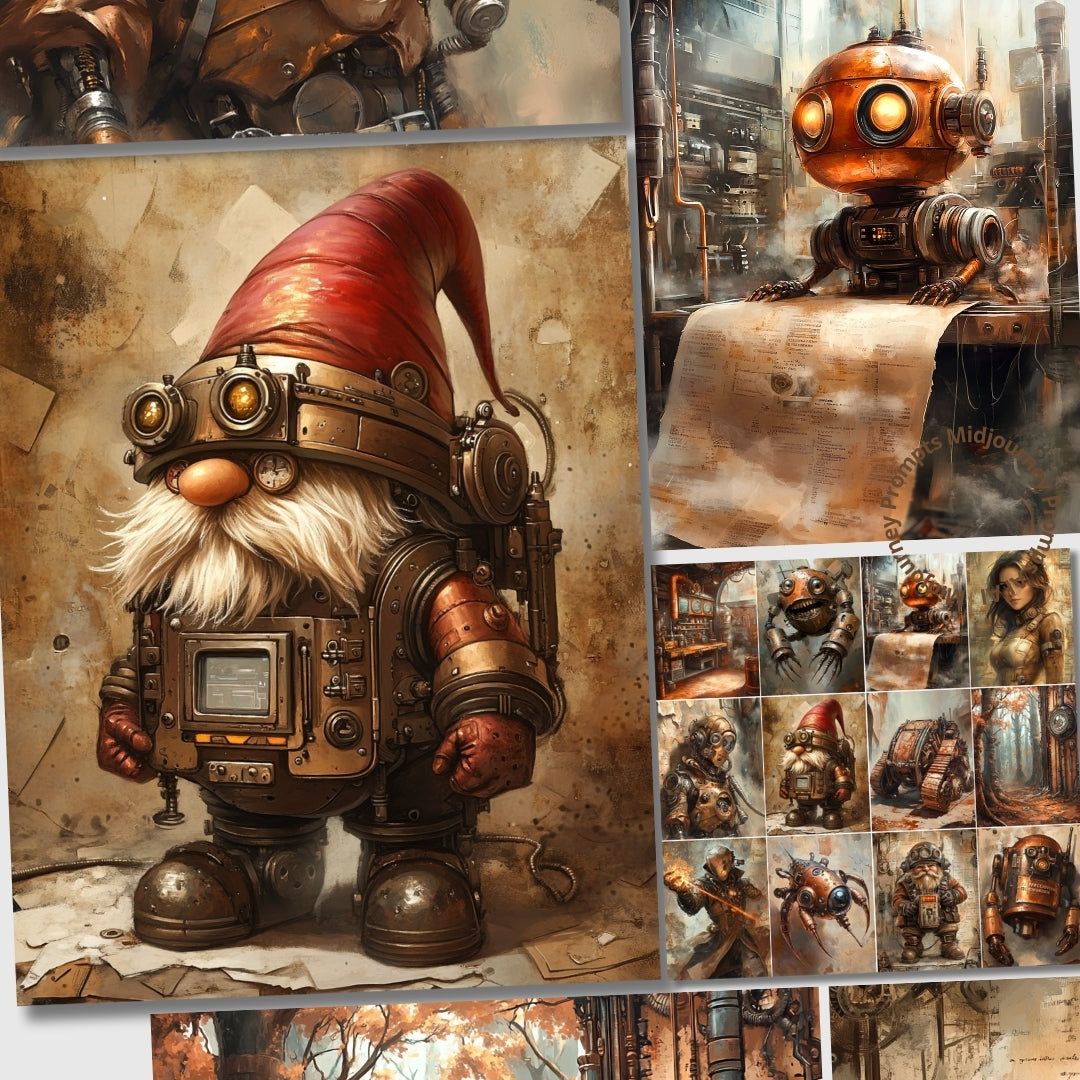 Midjourney V6 Prompts for Mechanical Grunge Lab Steampunk