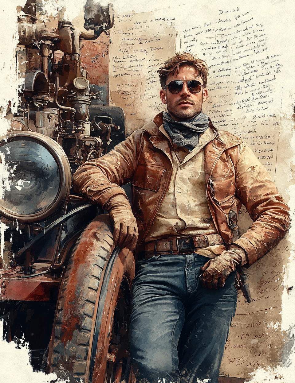 Midjourney Prompts for Men's Vintage Junk Journal Kit