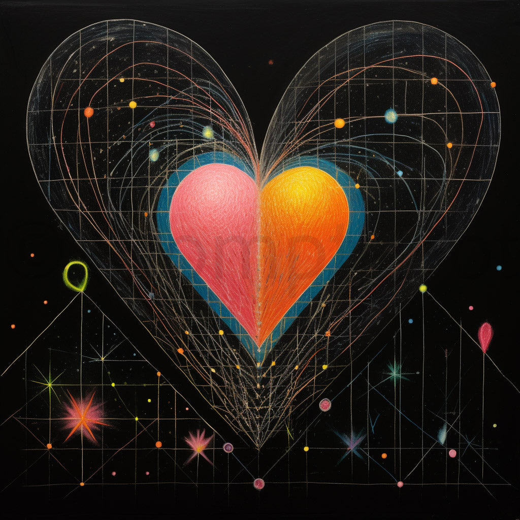 Minimalist Tshirt Designs Abstract Art Midjourney Prompt a heart