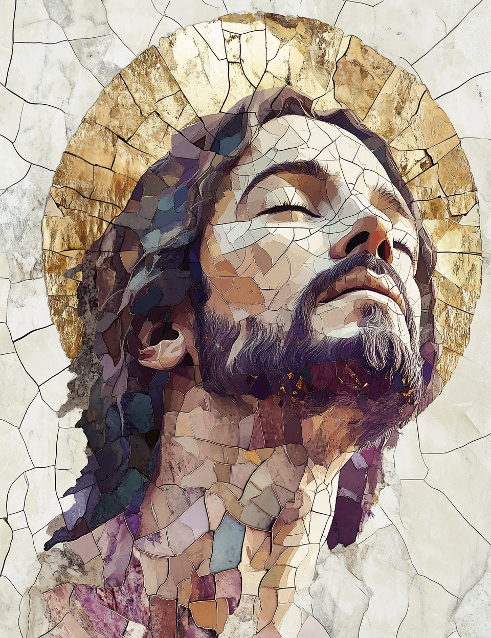 Midjourney Prompts for Mosaic of God Worship Faith Christian Pages