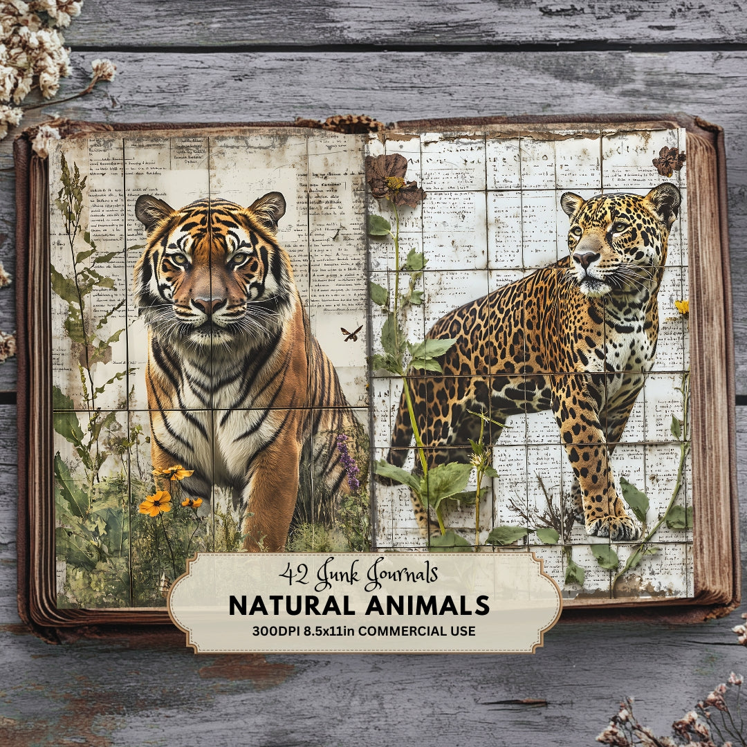 42 Animals Junk Journal Kit