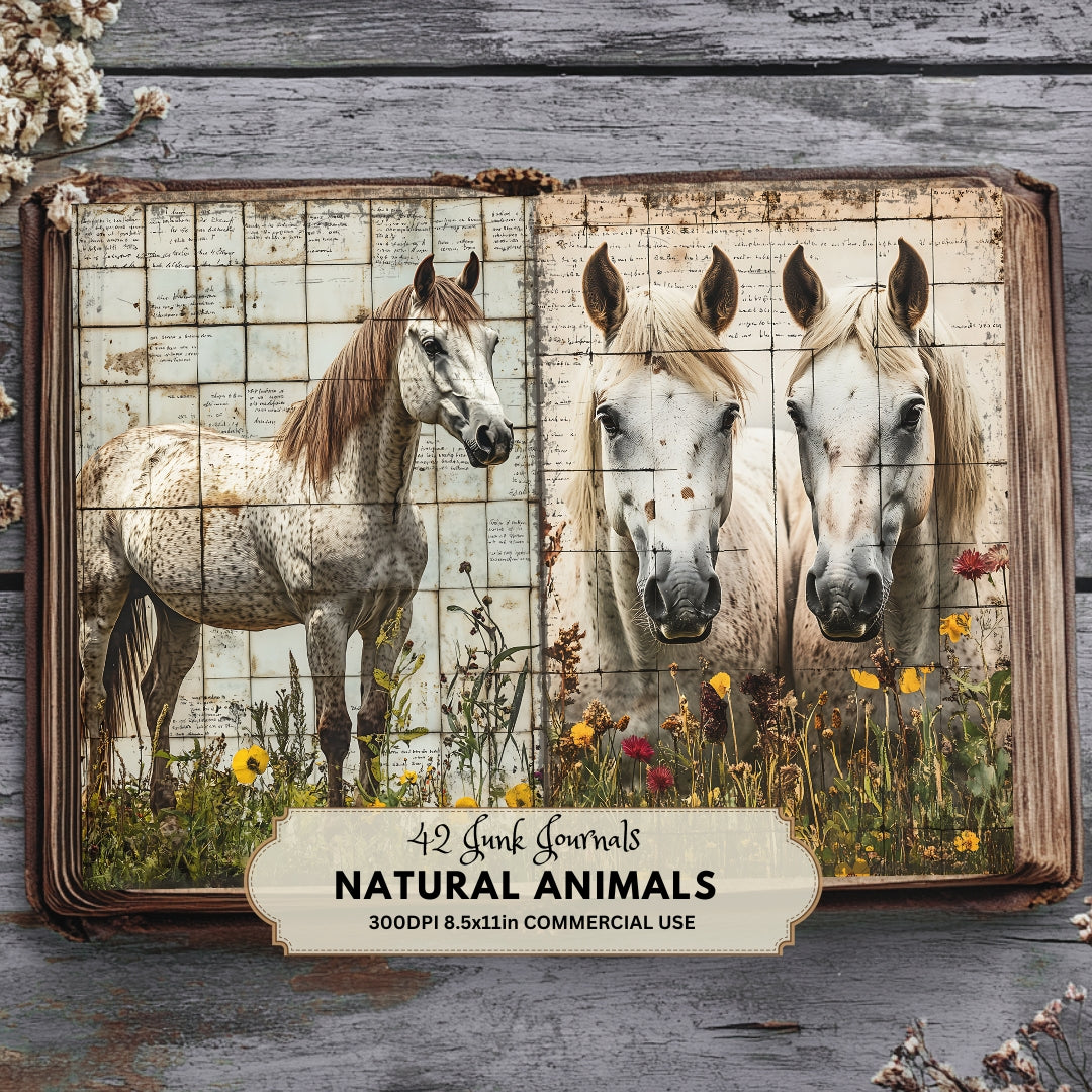 42 Animals Junk Journal Kit
