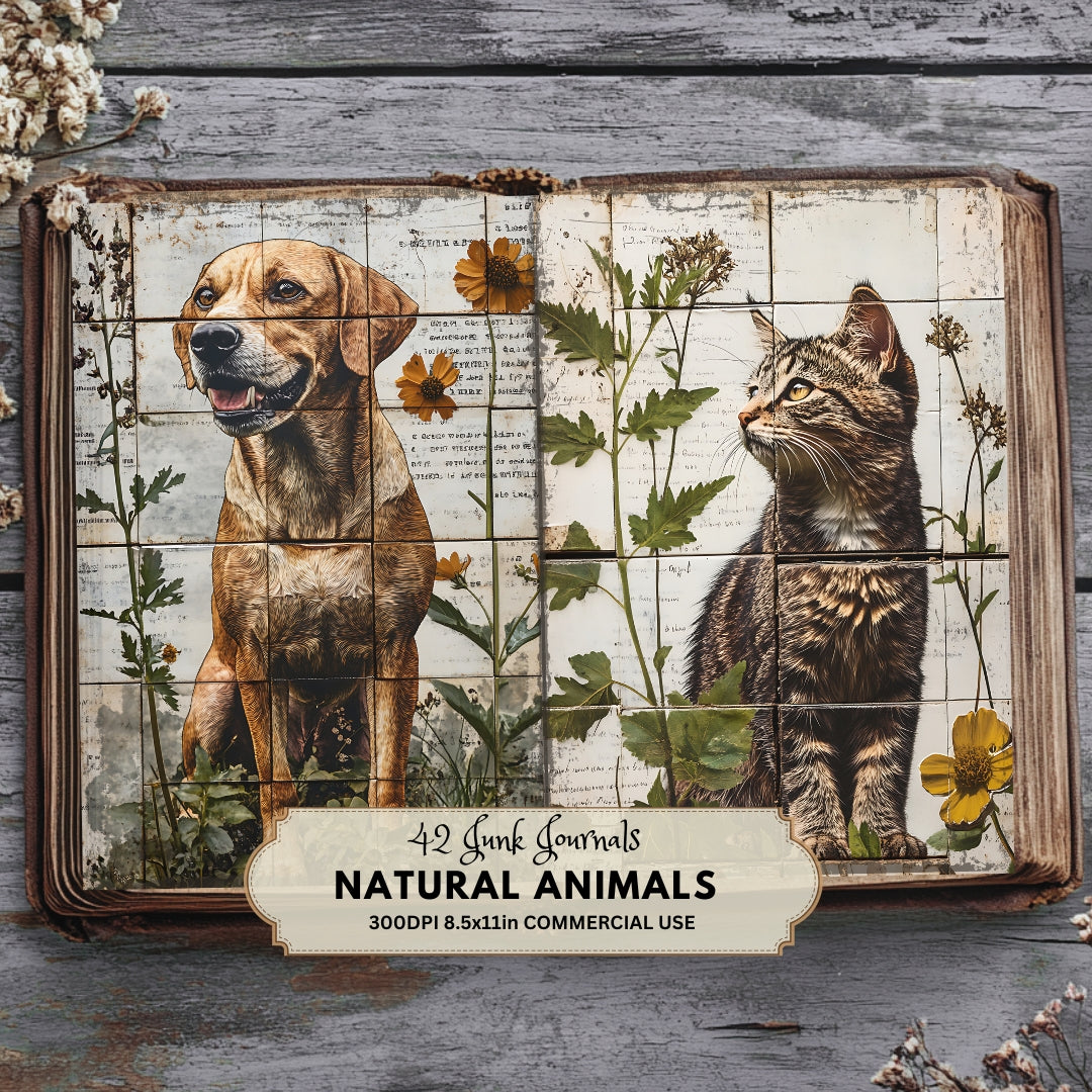 42 Animals Junk Journal Kit
