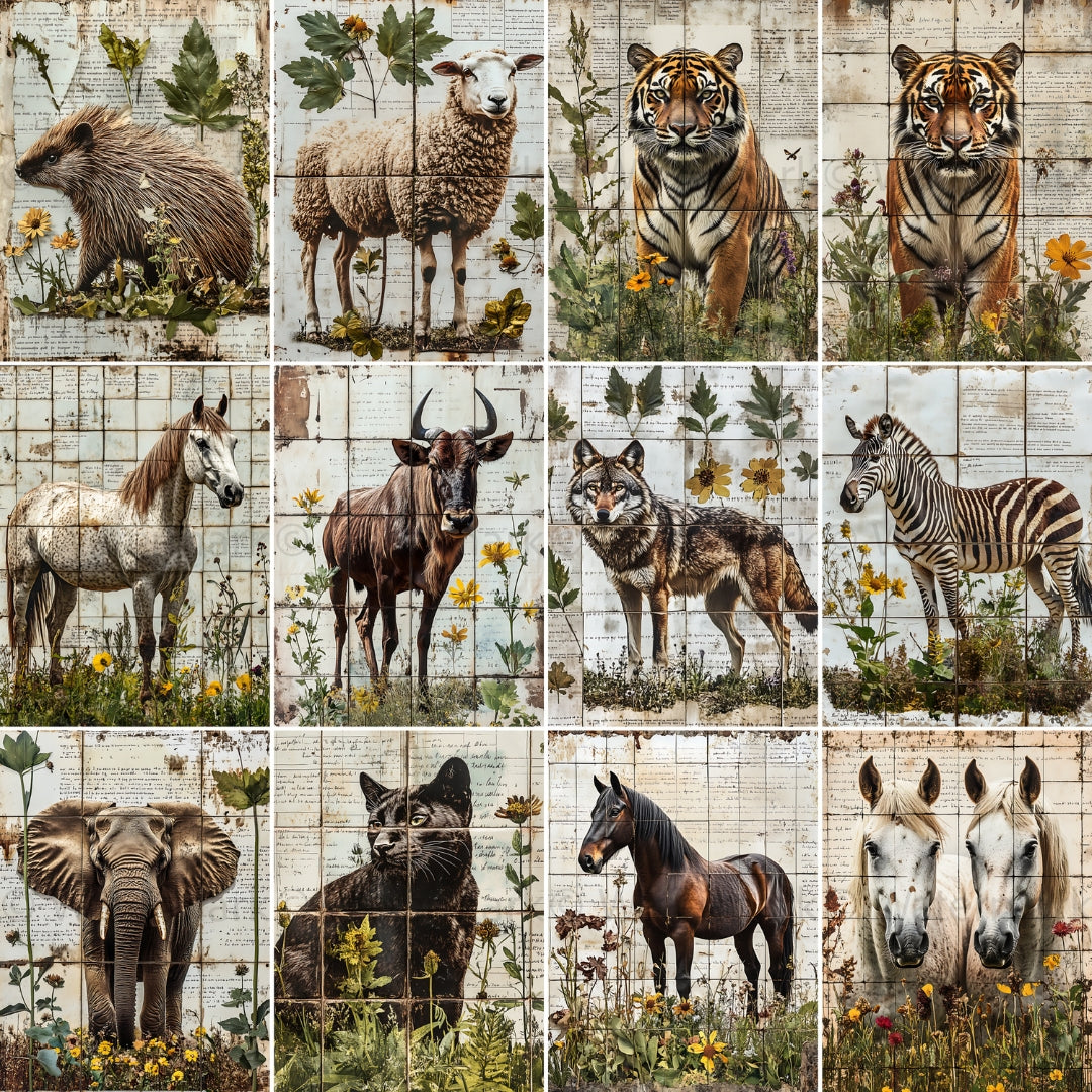 42 Animals Junk Journal Kit