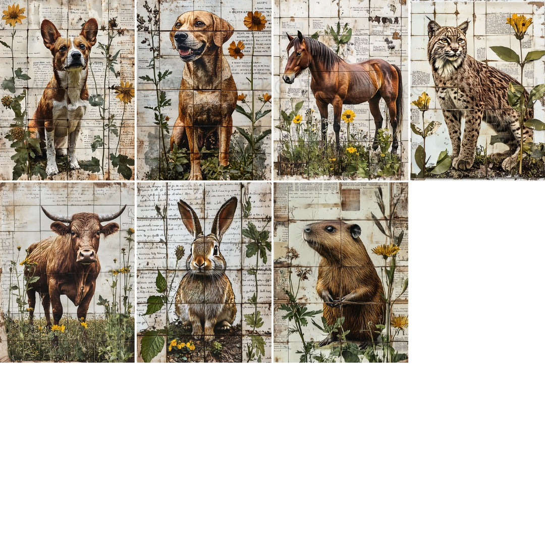 42 Animals Junk Journal Kit
