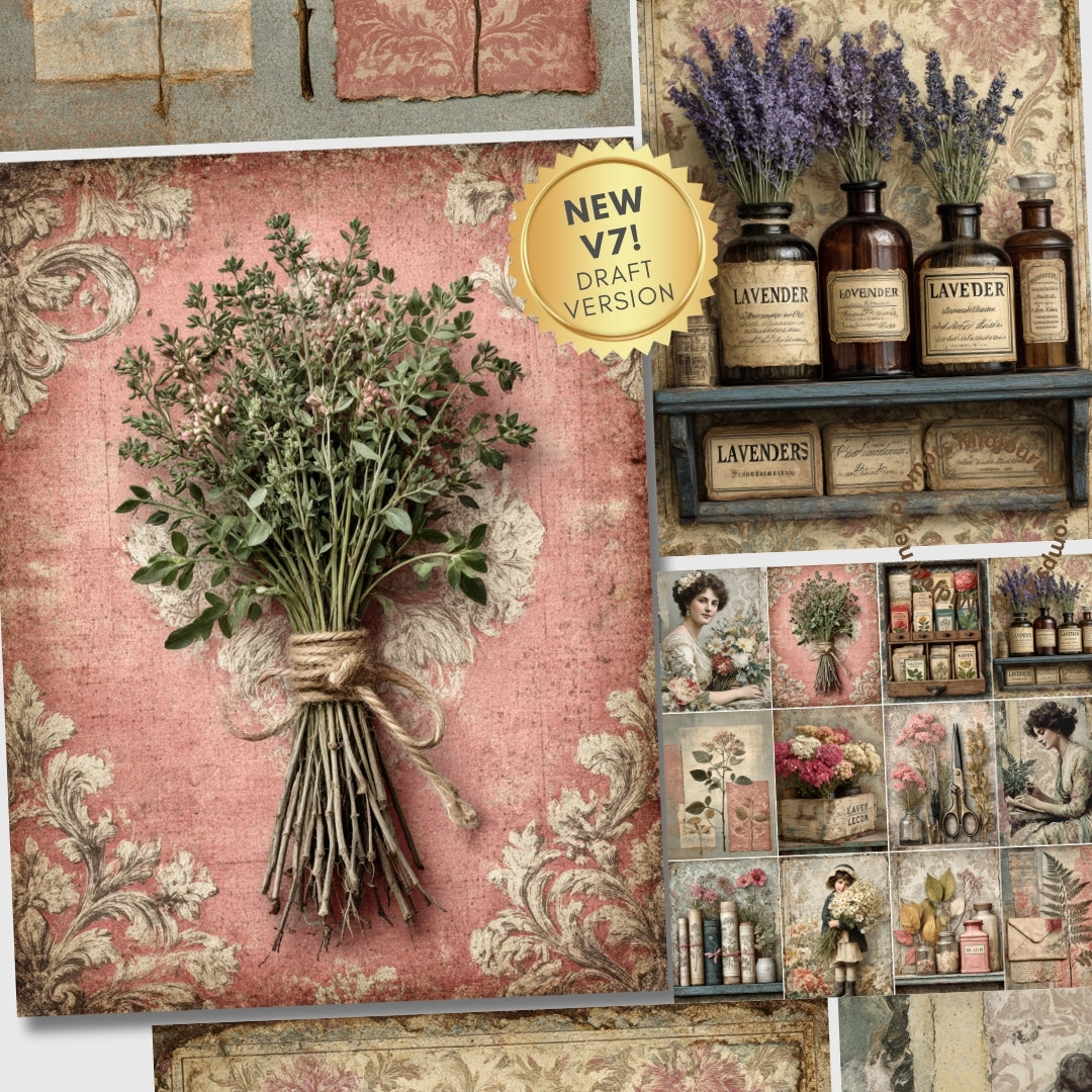 Midjourney V 7 Prompts for Naturalist Garden Digital Printable Kit