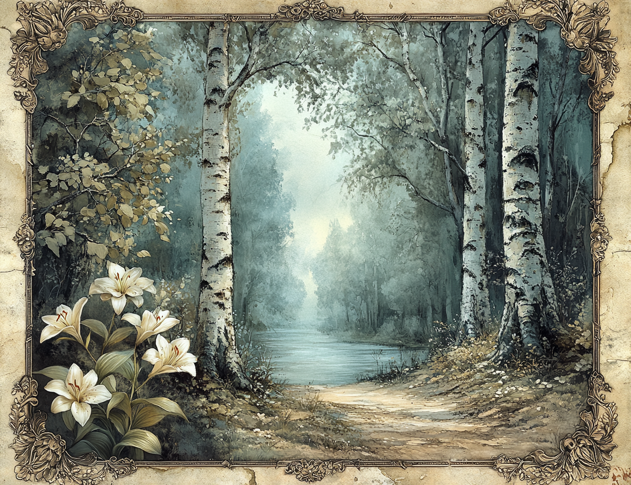 Midjourney Prompts for Vintage Botanical Journal Floral Pages