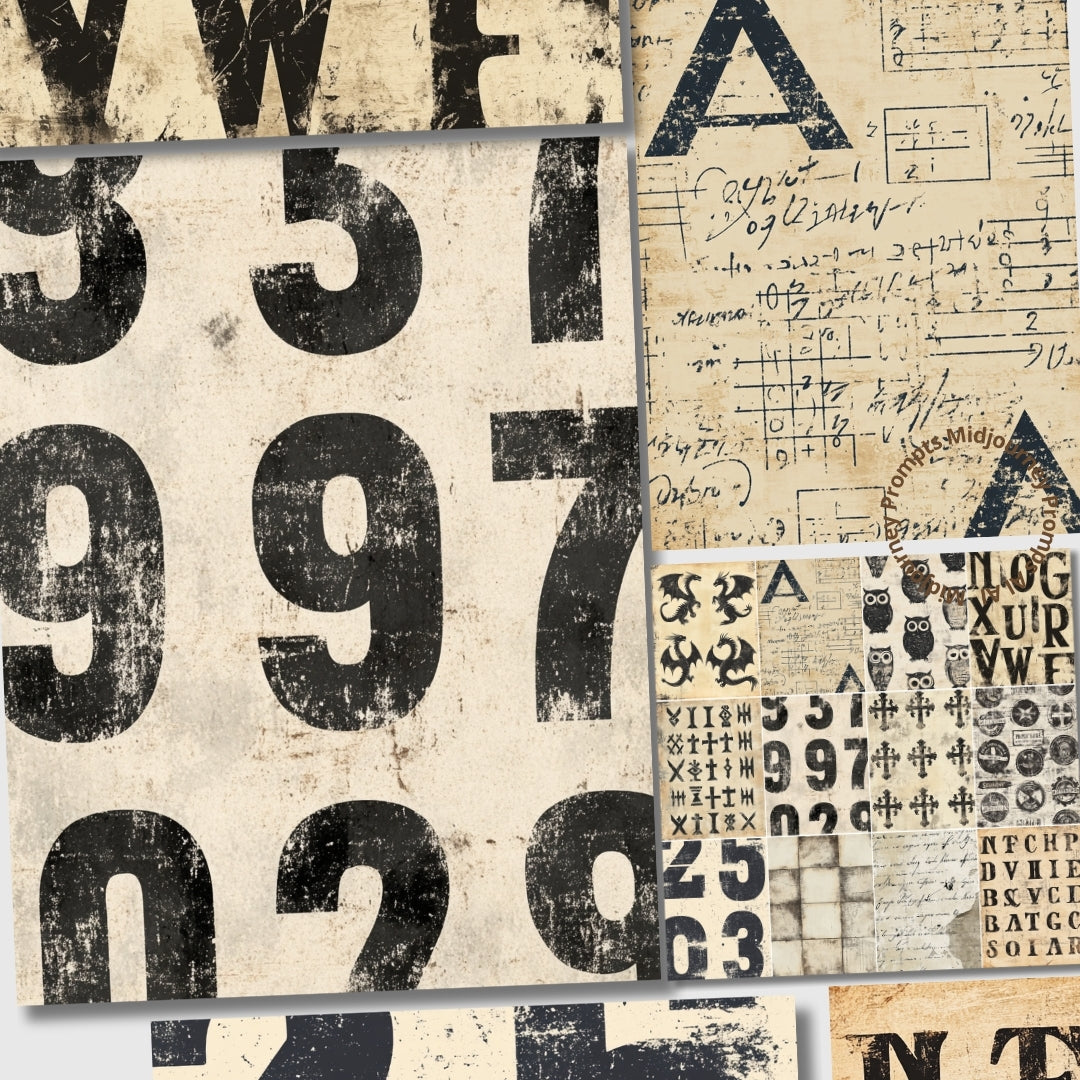 Midjourney Prompts for Forgotten Prophecies Distressed Pages