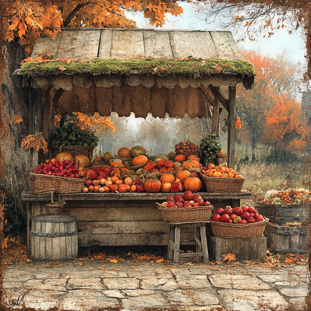 Midjourney Prompts for Photos Faded of Autumn Ephemera