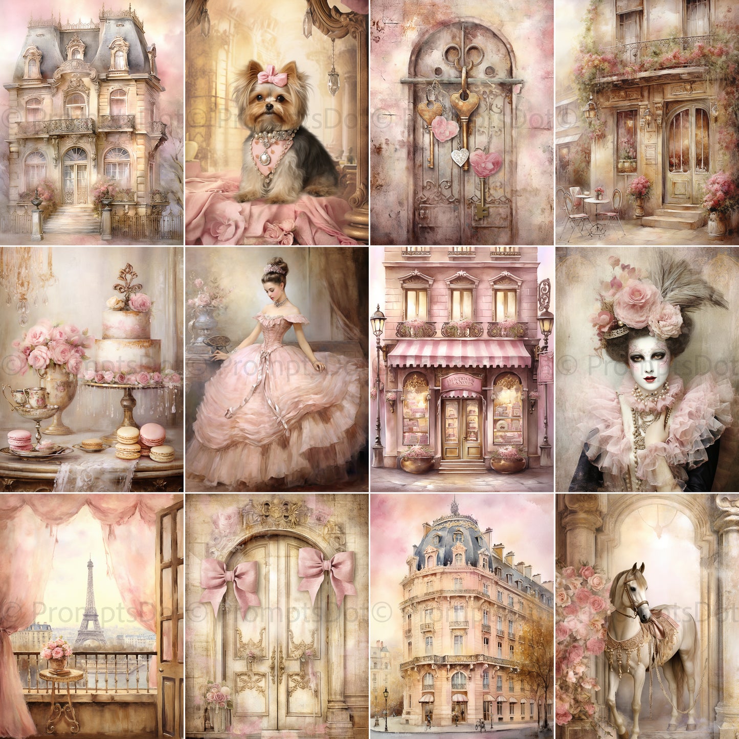 Pink Coquette Junk Journal Pages