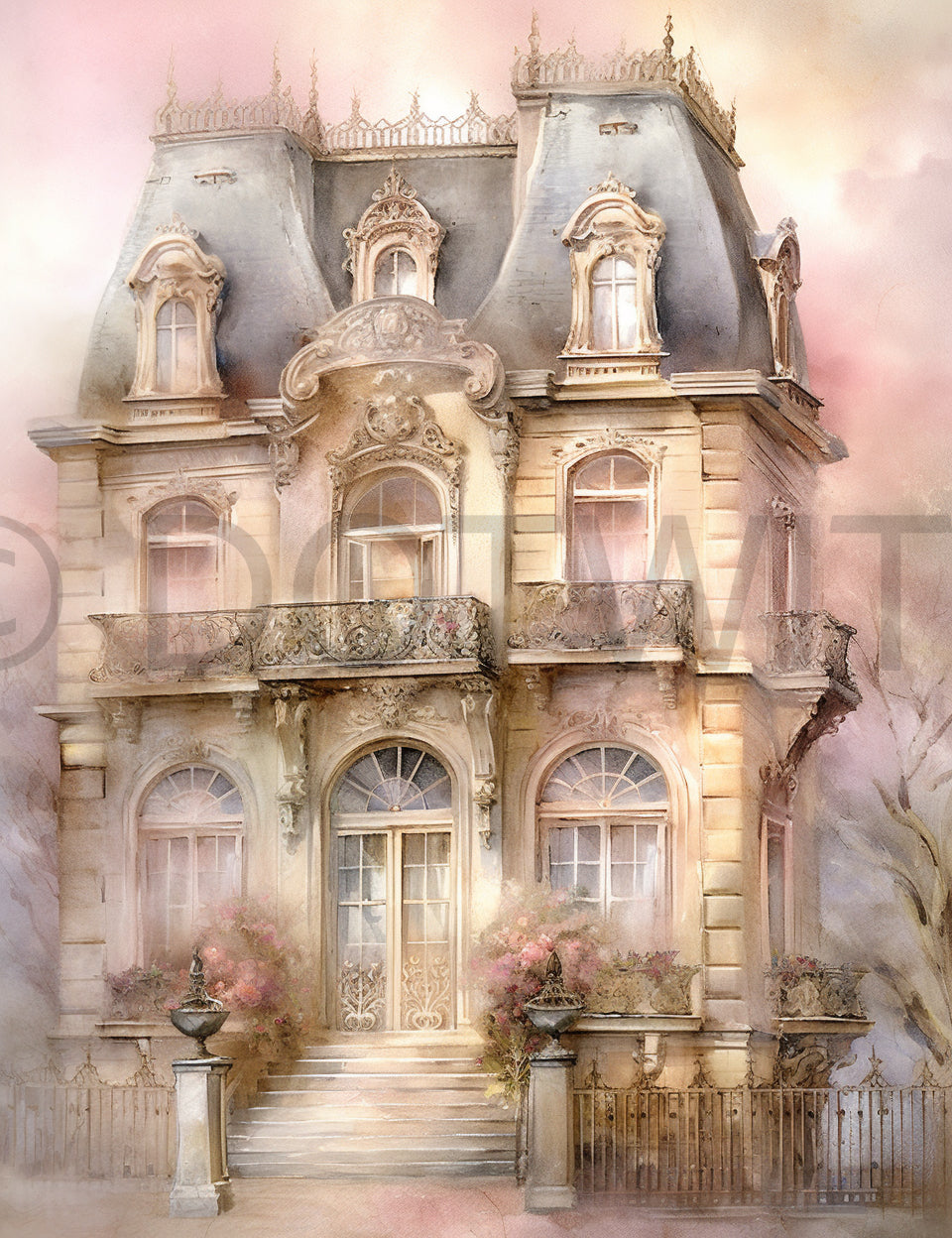 a cute house Pink Coquette Junk Journal Pages