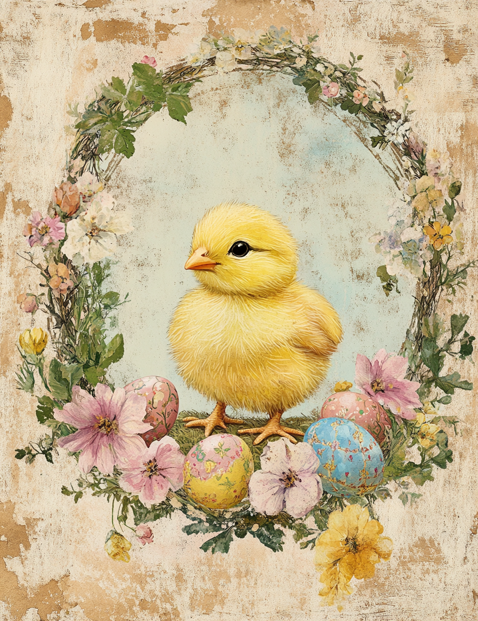 Midjourney Prompts for Printable Easter Junk Journal Pages